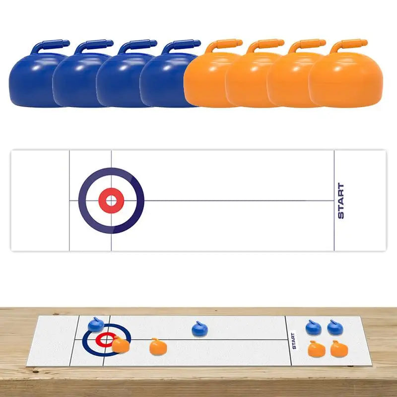 Mini Curling Game Indoor Tabletop Curling Game Set