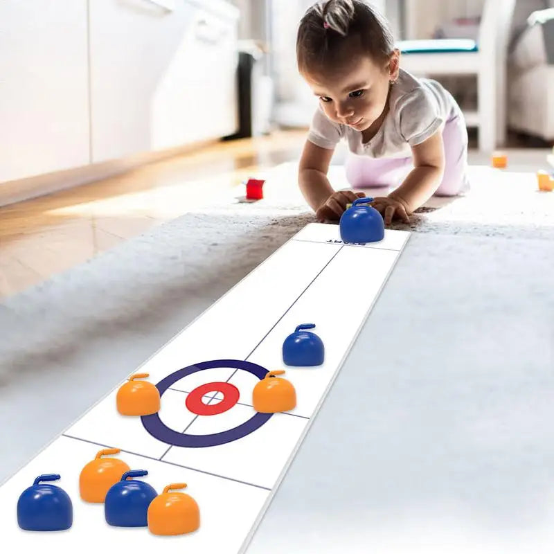 Mini Curling Game Indoor Tabletop Curling Game Set