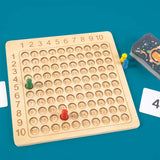 Wooden Montessori Multiplication Board Game - Learning Educational Math Toys for Kids