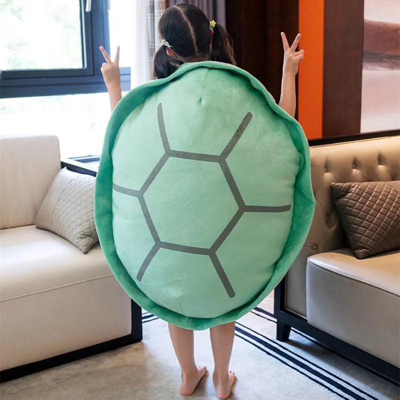 Turtle Shell Plush Toy Adult Kids Sleeping Bag Stuffed Soft Tortoise Pillow Cushion