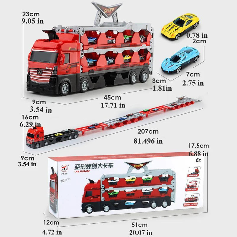 TurboTruck - Mega Hauler Truck With Ejection Race Track